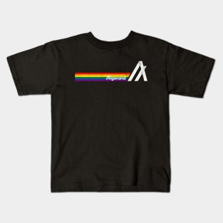 Algorand ALGO Crypto Retro Rainbow Stripe Kids T-Shirt